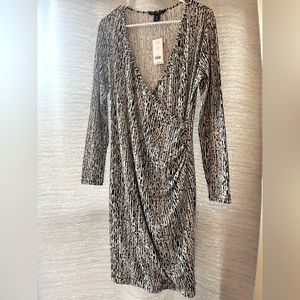 Black and white banana republic dress | size M petite